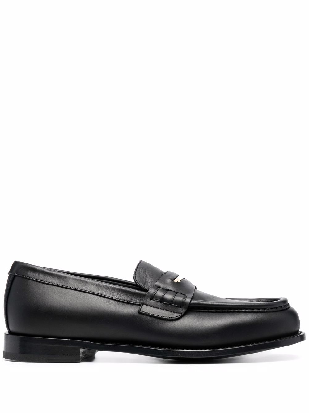 Giuseppe Zanotti Euro 皮质乐福鞋 - 黑色