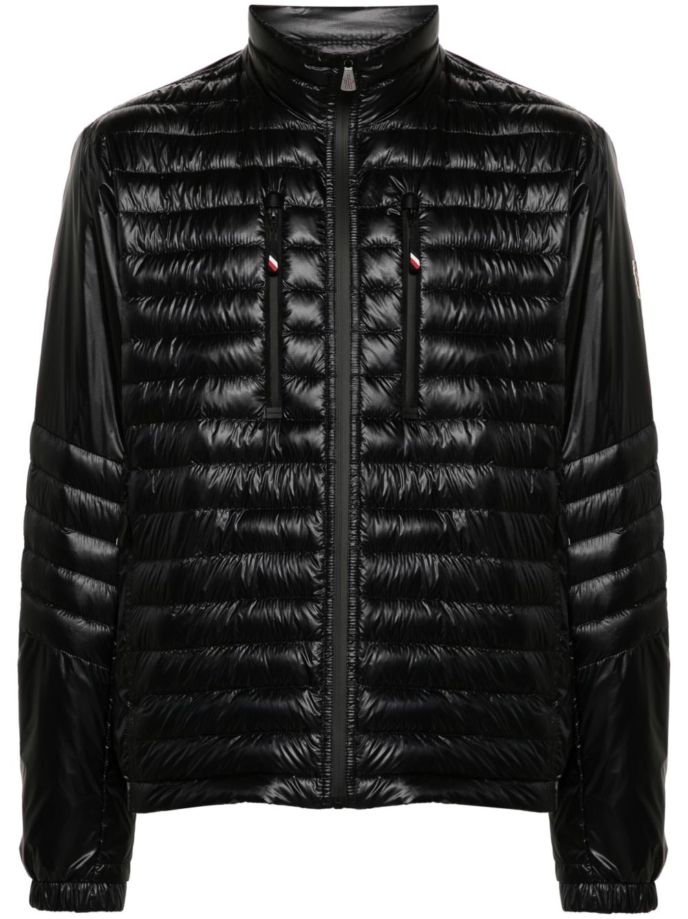 Moncler Grenoble 亮面填充夹克 - 黑色