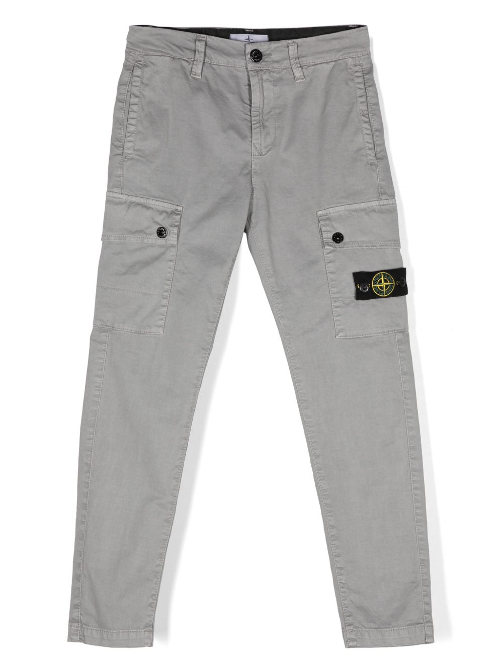 Stone Island Junior 罗盘徽章工装裤 - 灰色