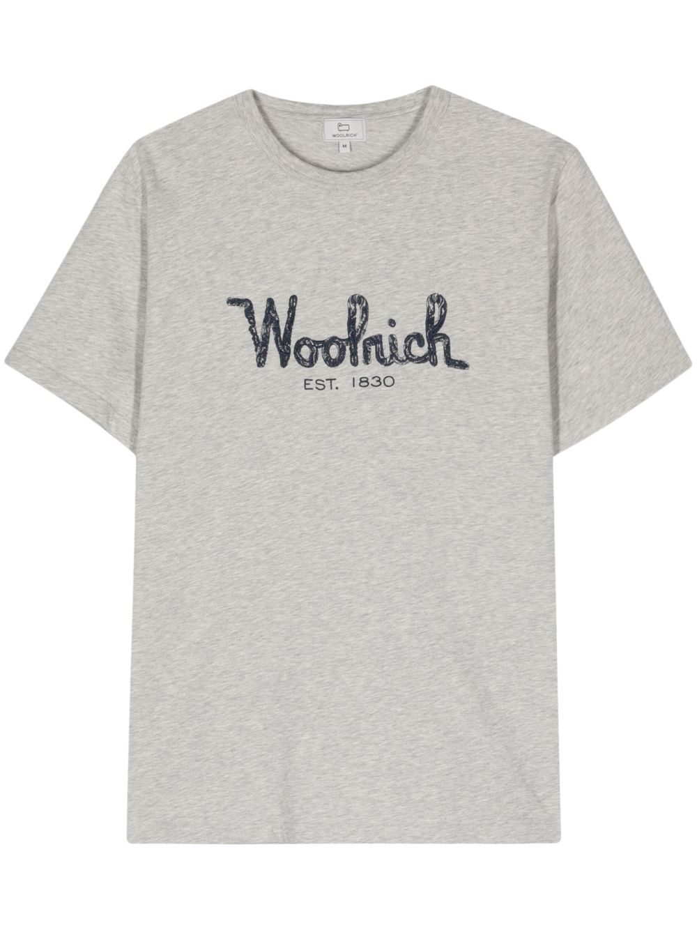 Woolrich 刺绣logo棉T恤 - 灰色