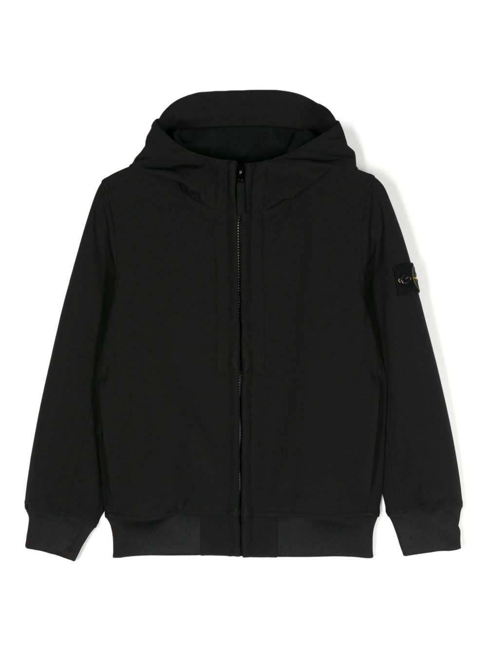 Stone Island Junior 罗盘徽章连帽夹克 - 黑色
