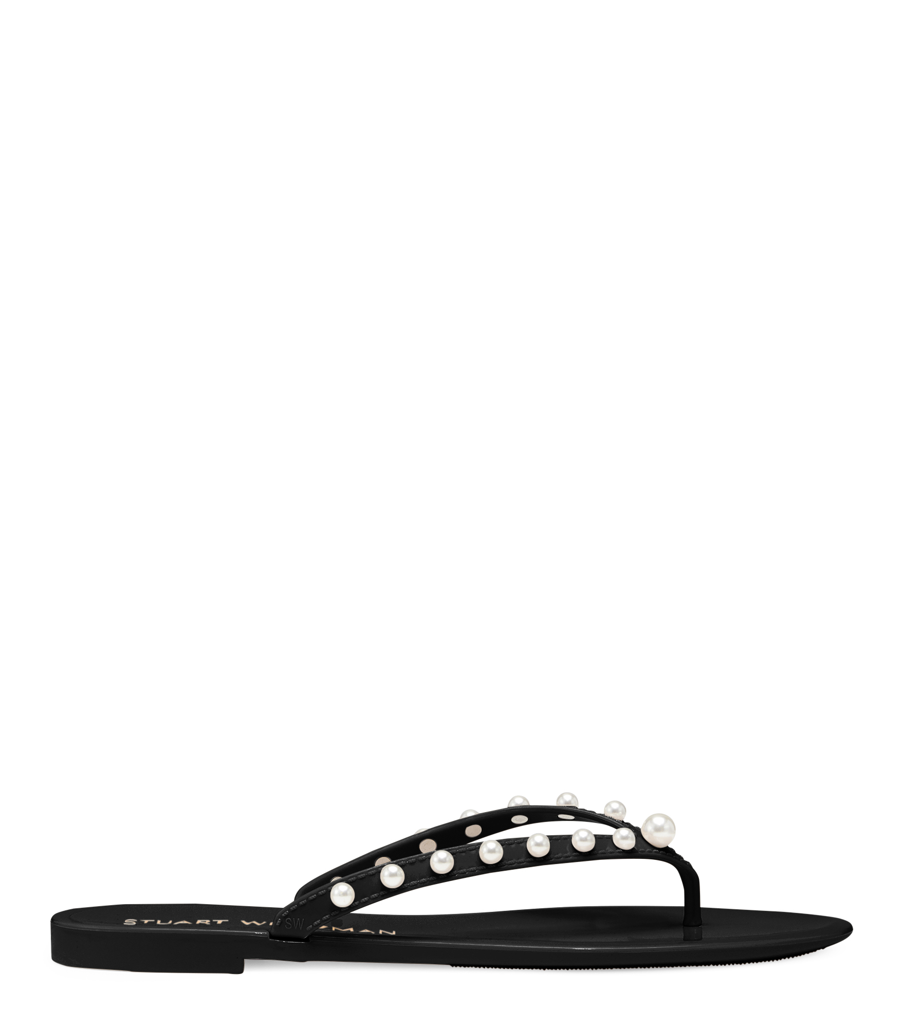 Stuart Weitzman Goldie Jelly Flip Flop - Woman Flats And Loafers Black 37.5