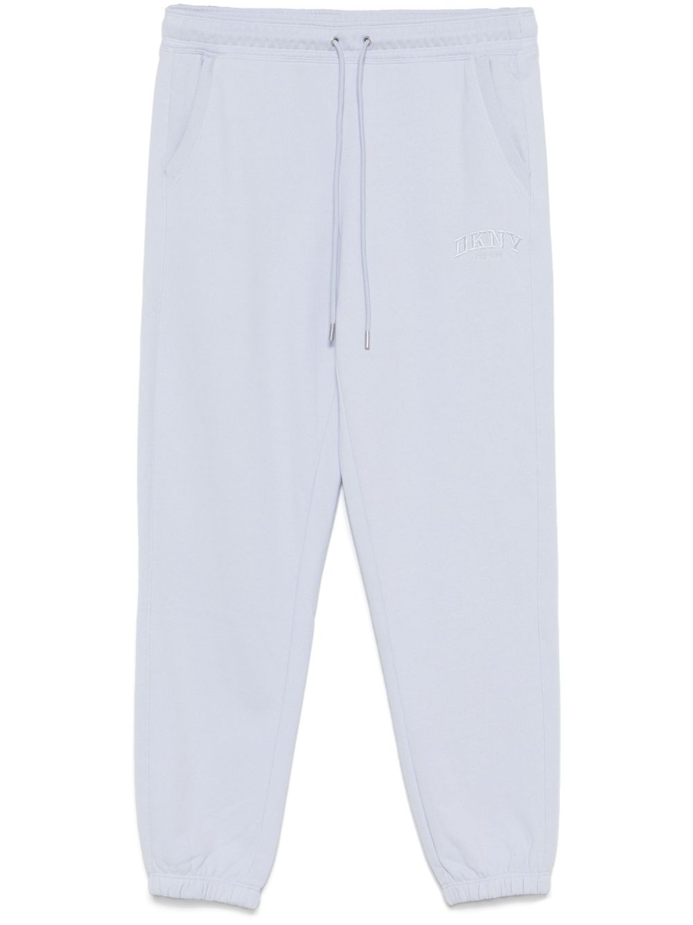 DKNY logo刺绣运动裤 - 蓝色