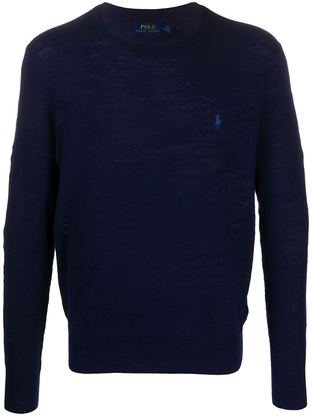 Polo Ralph Lauren logo刺绣针织毛衣 - 蓝色