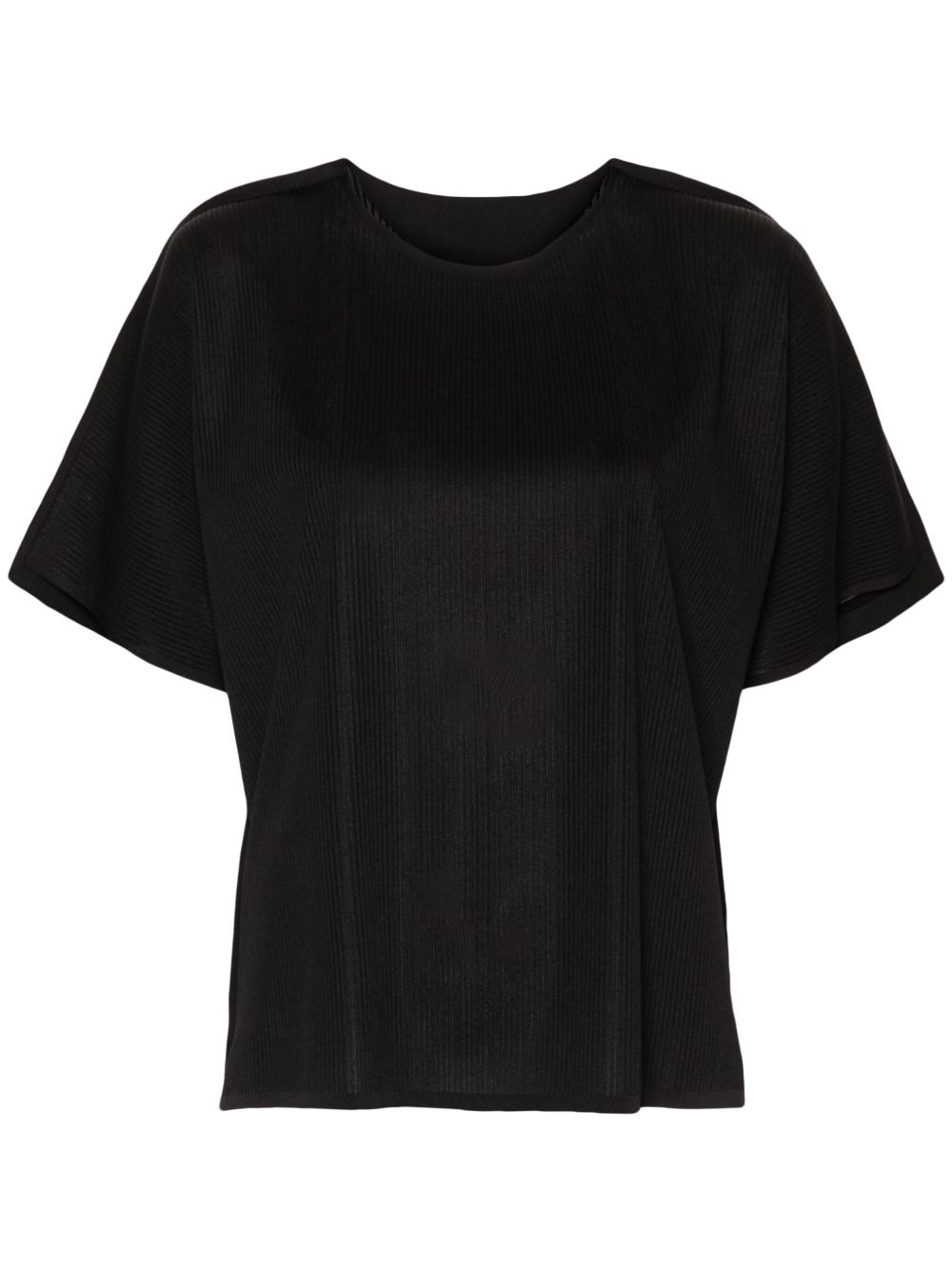 Pleats Please Issey Miyake A-Poc Form 罗纹T恤 - 黑色