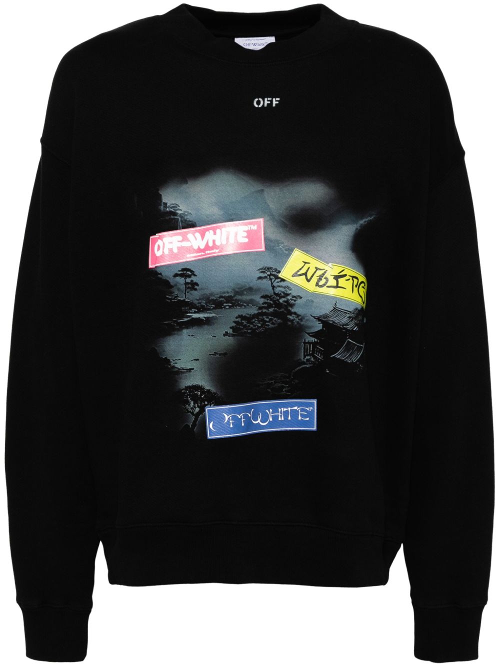 Off-White Type Sticker Skate 卫衣 - 黑色