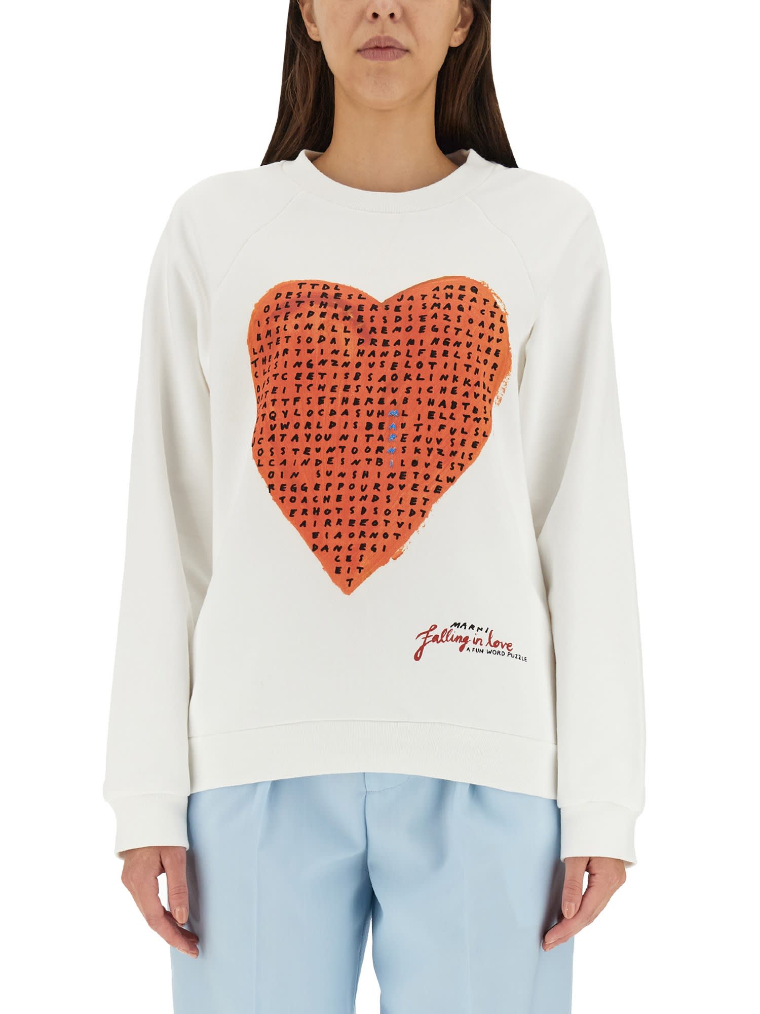 Marni Heart十字架运动衫