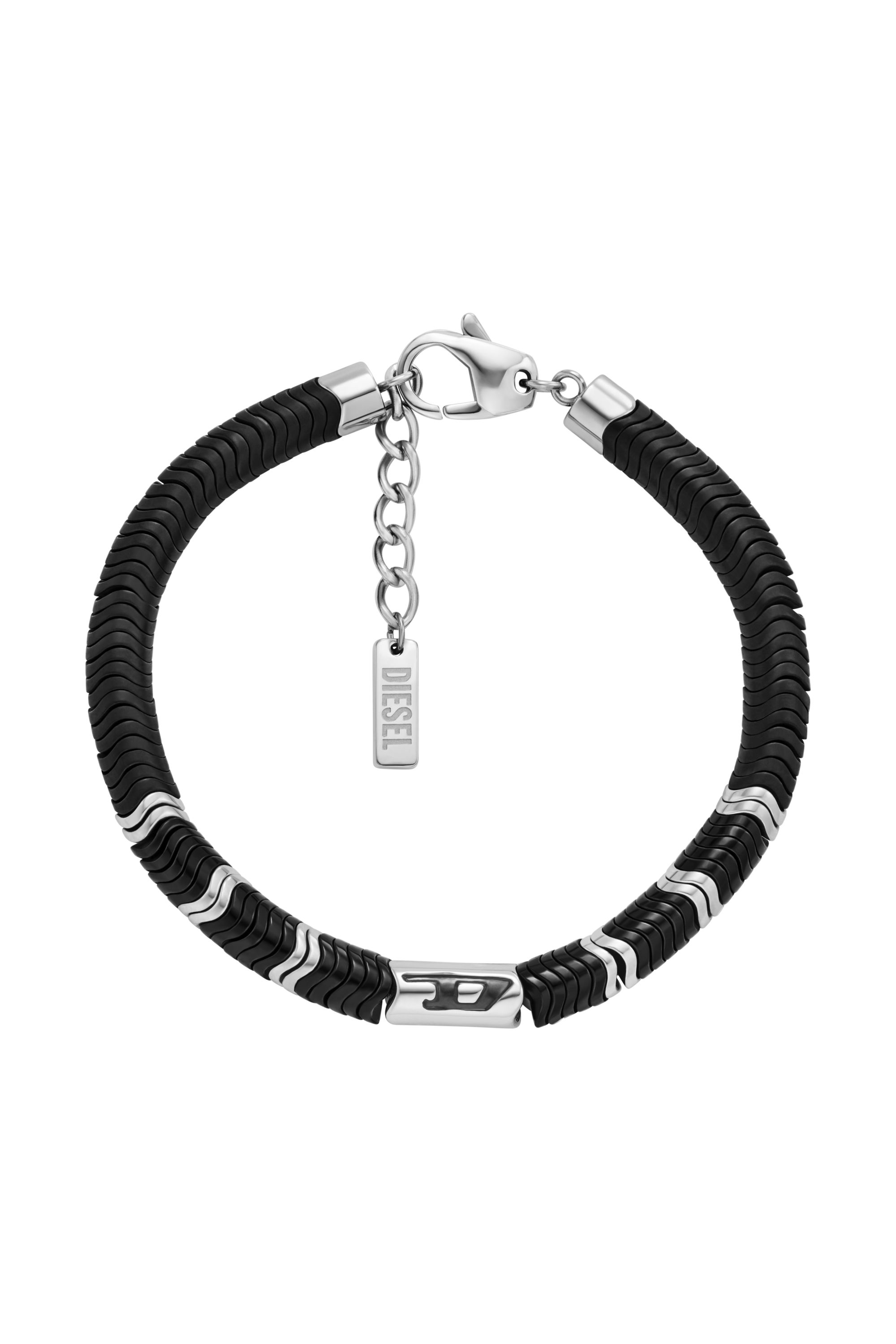Diesel - Hematite Beaded Bracelet - Bracelets - Unisex - Black