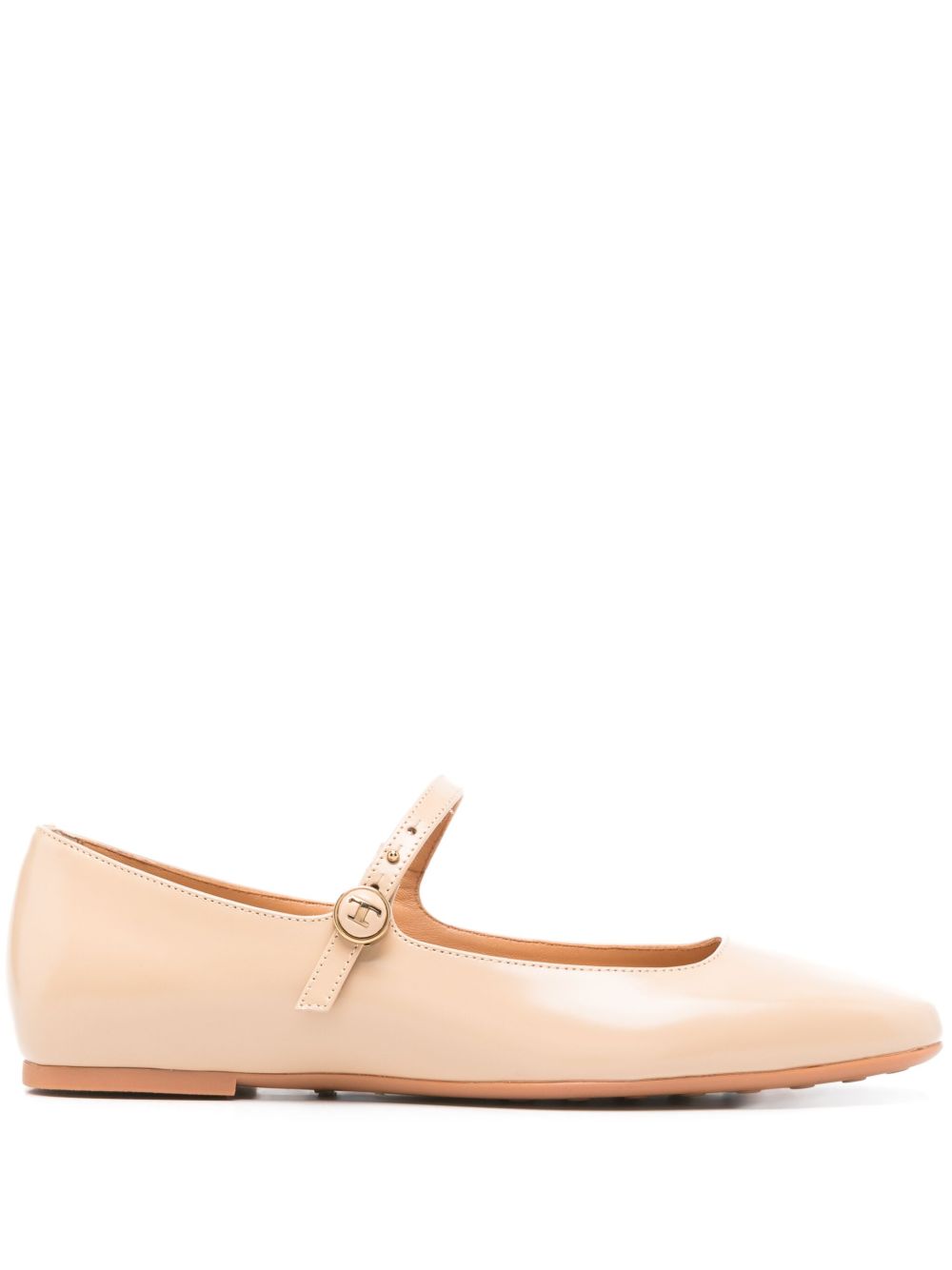 Tod's 皮质芭蕾平底鞋 - 中性色