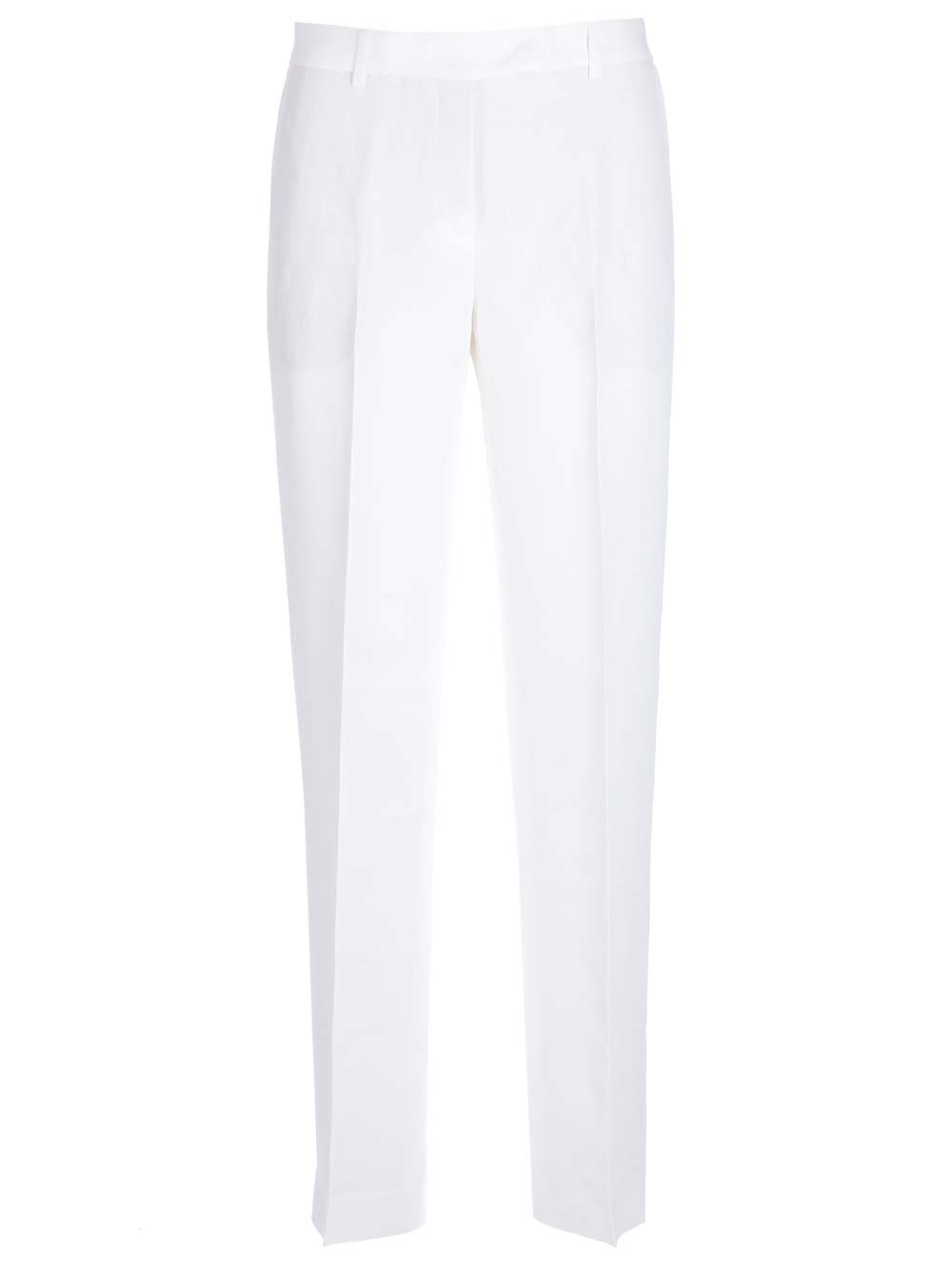 Fabiana Filippi Straight-fit Trousers In White Linen