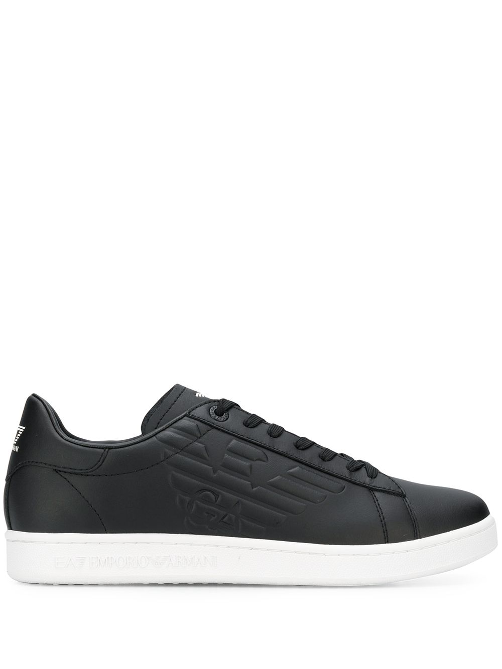 Ea7 Emporio Armani logo厚底运动鞋 - 黑色