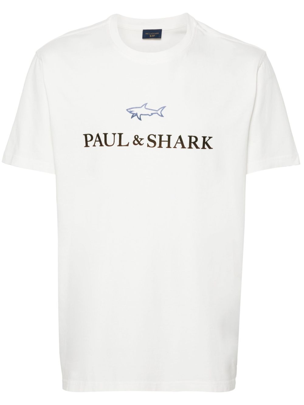 Paul & Shark 植绒logo T恤 - 白色