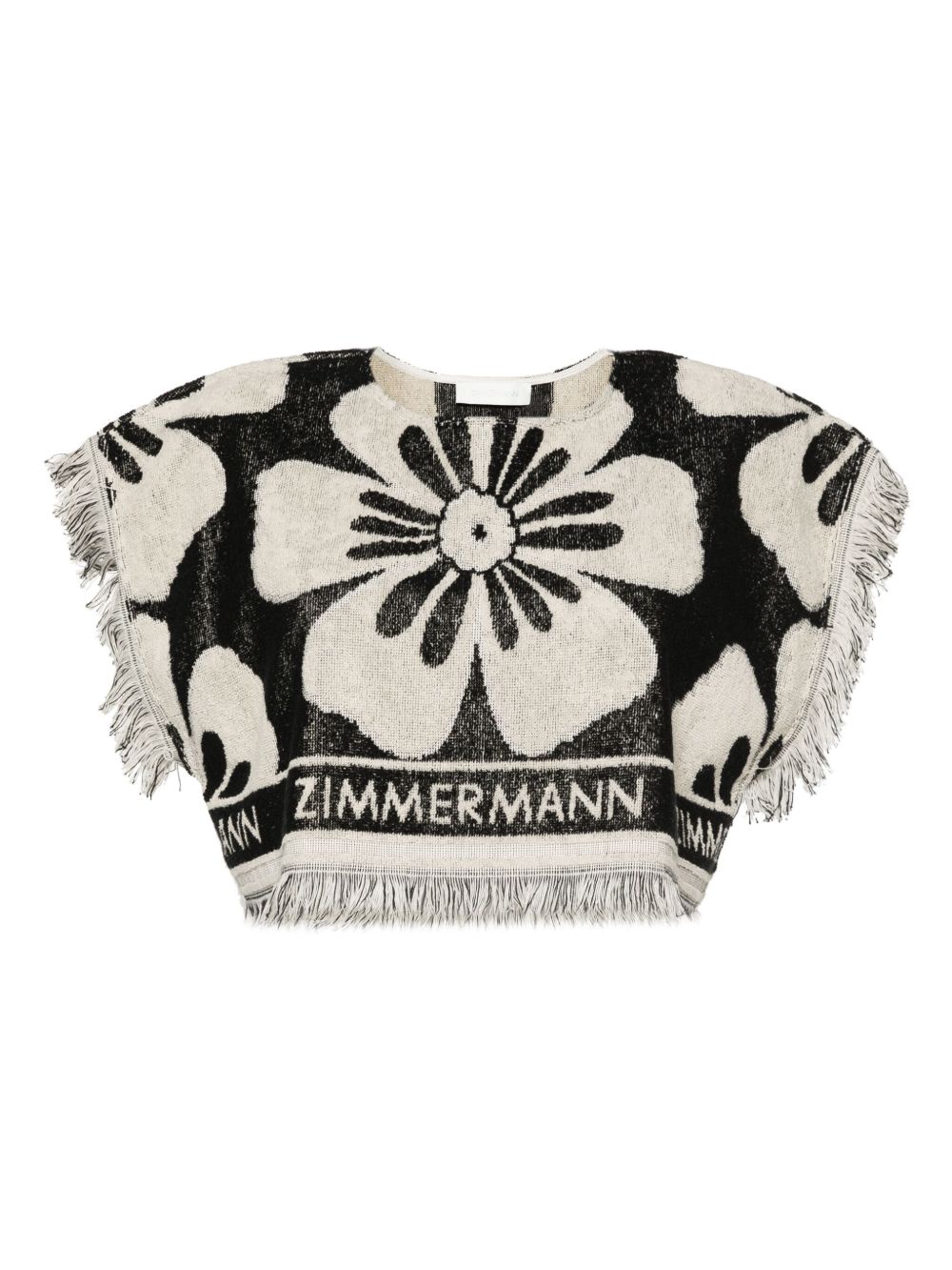 ZIMMERMANN Halliday 棉短款上衣 - 黑色