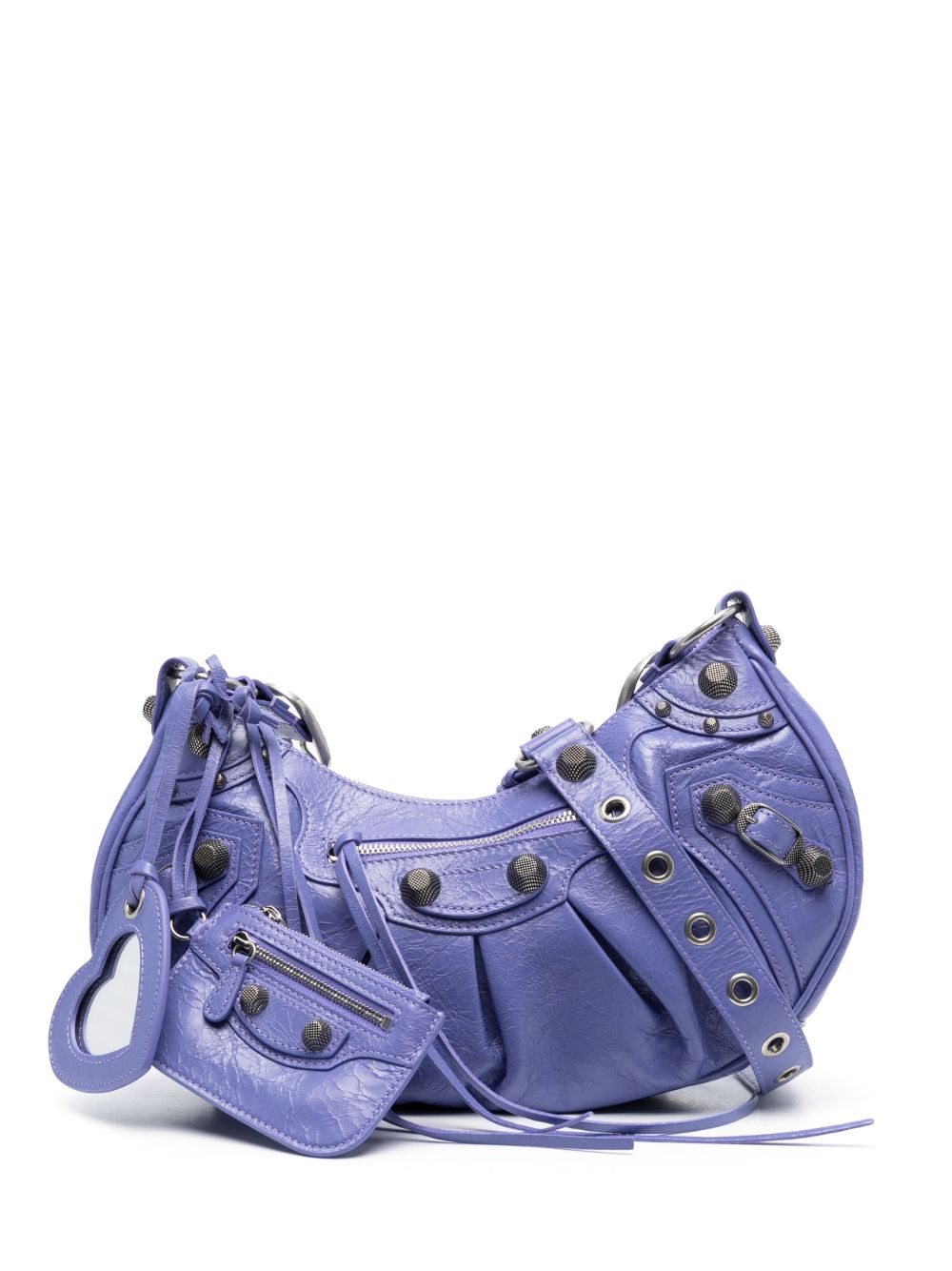 Balenciaga Le Cagole S 皮质单肩包 - 紫色