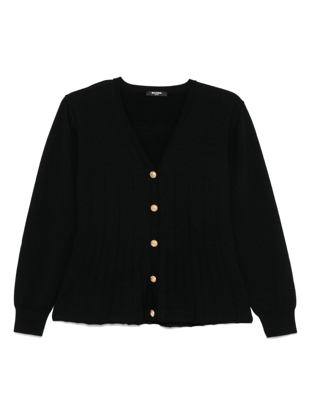 Balmain Kids 初剪羊毛开衫 - 黑色