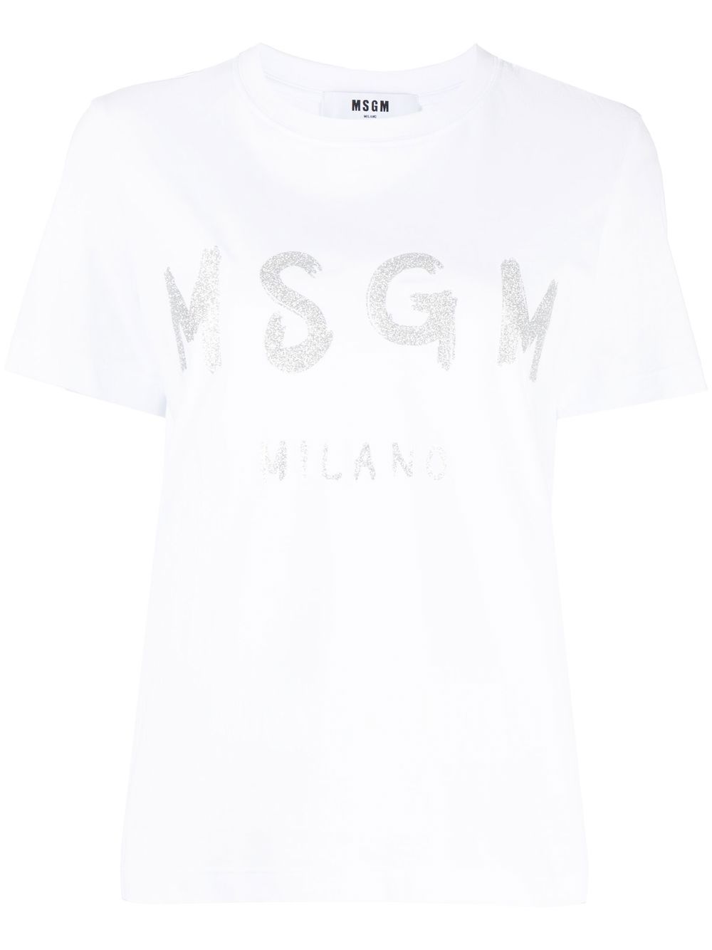MSGM logo印花短袖T恤 - 白色
