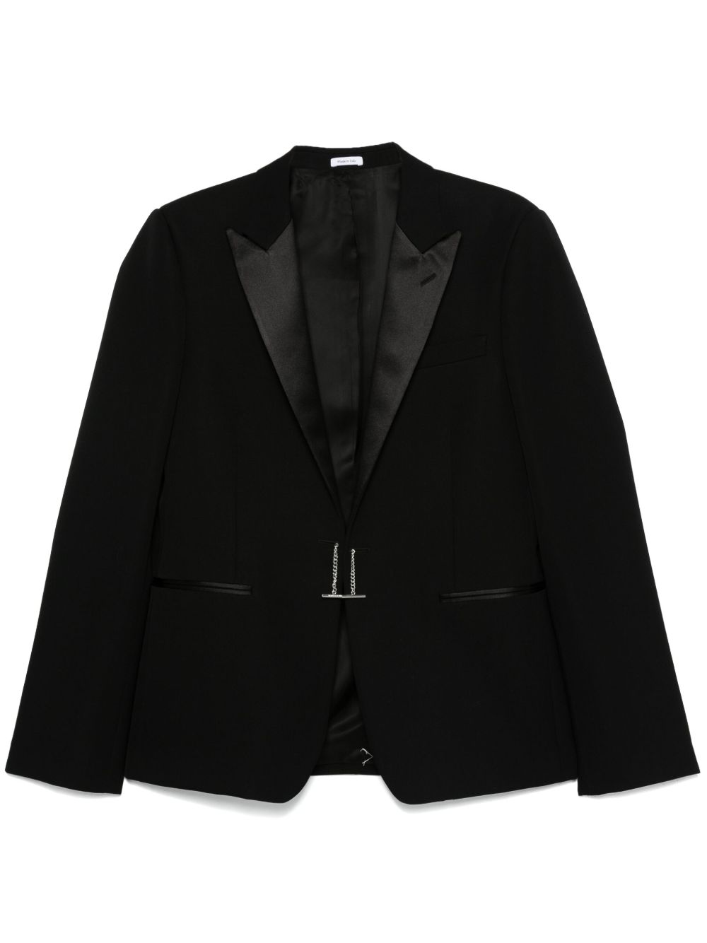 Alexander McQueen 锁链镶嵌西装夹克 - 黑色
