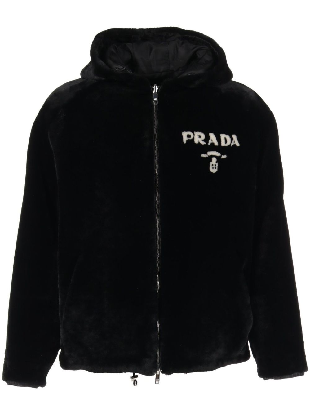Prada Pre-Owned Mouton 夹克（2000年代典藏款） - 黑色