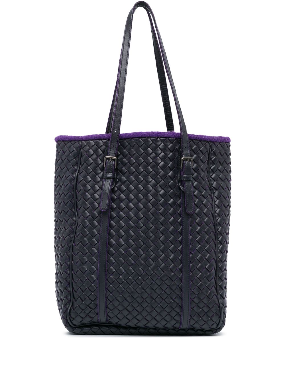 Bottega Veneta Pre-Owned Intrecciato 皮质手提包（2010年典藏款） - 紫色