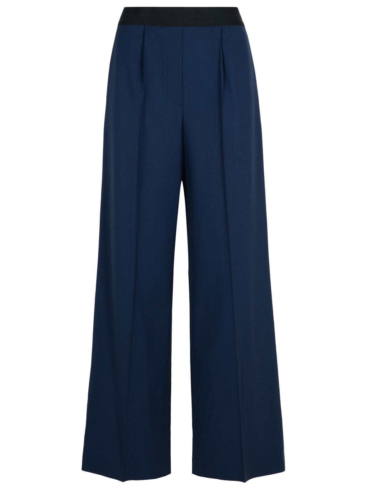 MSGM Navy Virgin Wool Pants