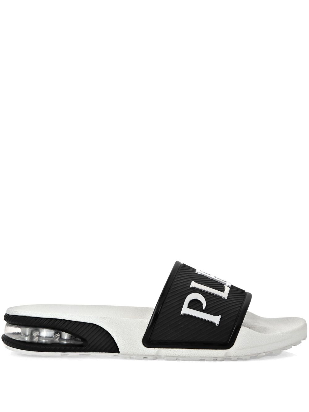 Plein Sport logo印花拖鞋 - 黑色