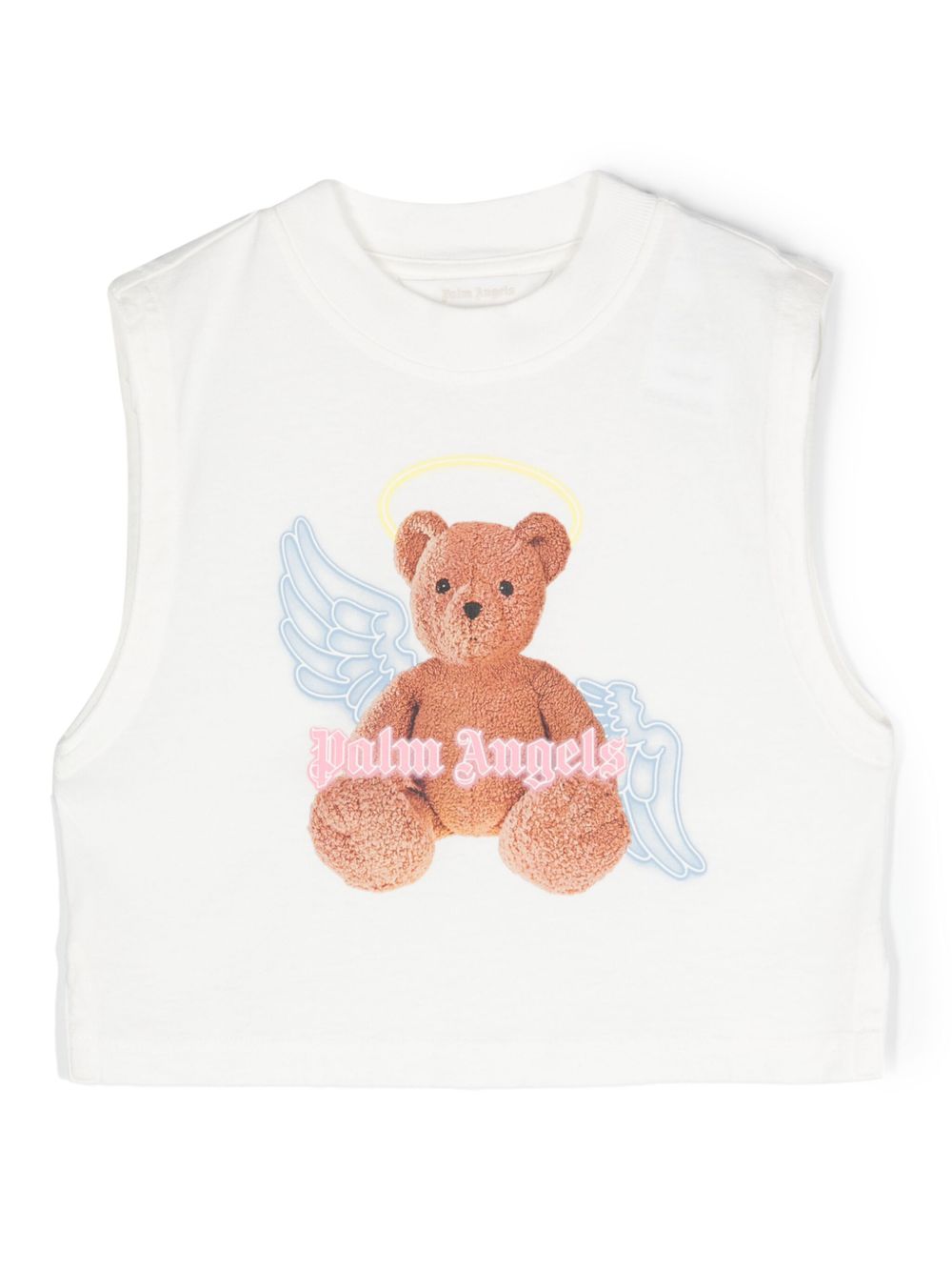 Palm Angels Kids Bear Angel 棉坦克背心 - 白色