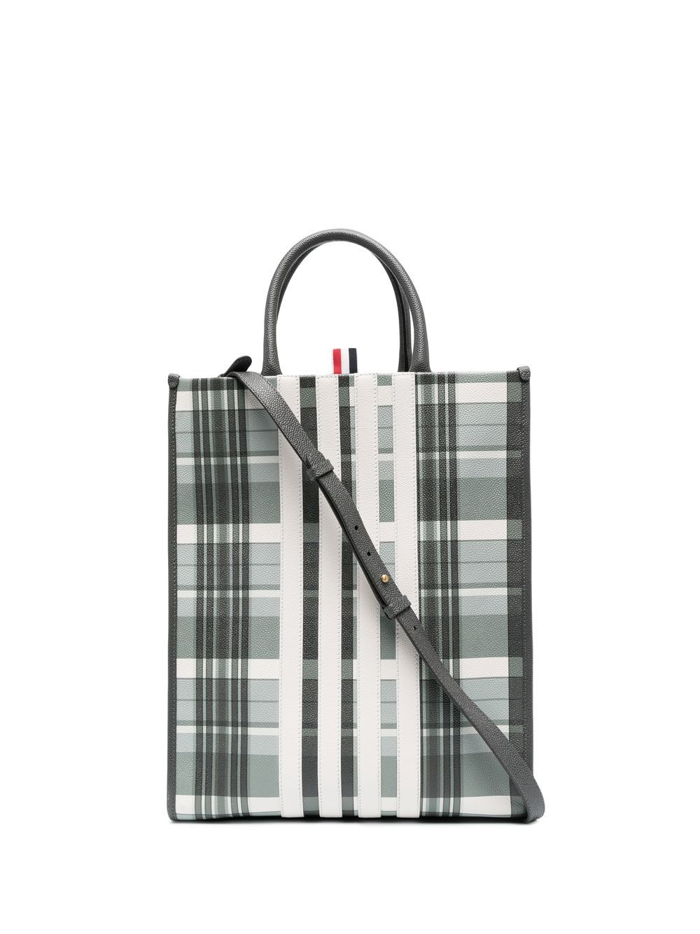 Thom Browne 四条纹手提包 - 灰色