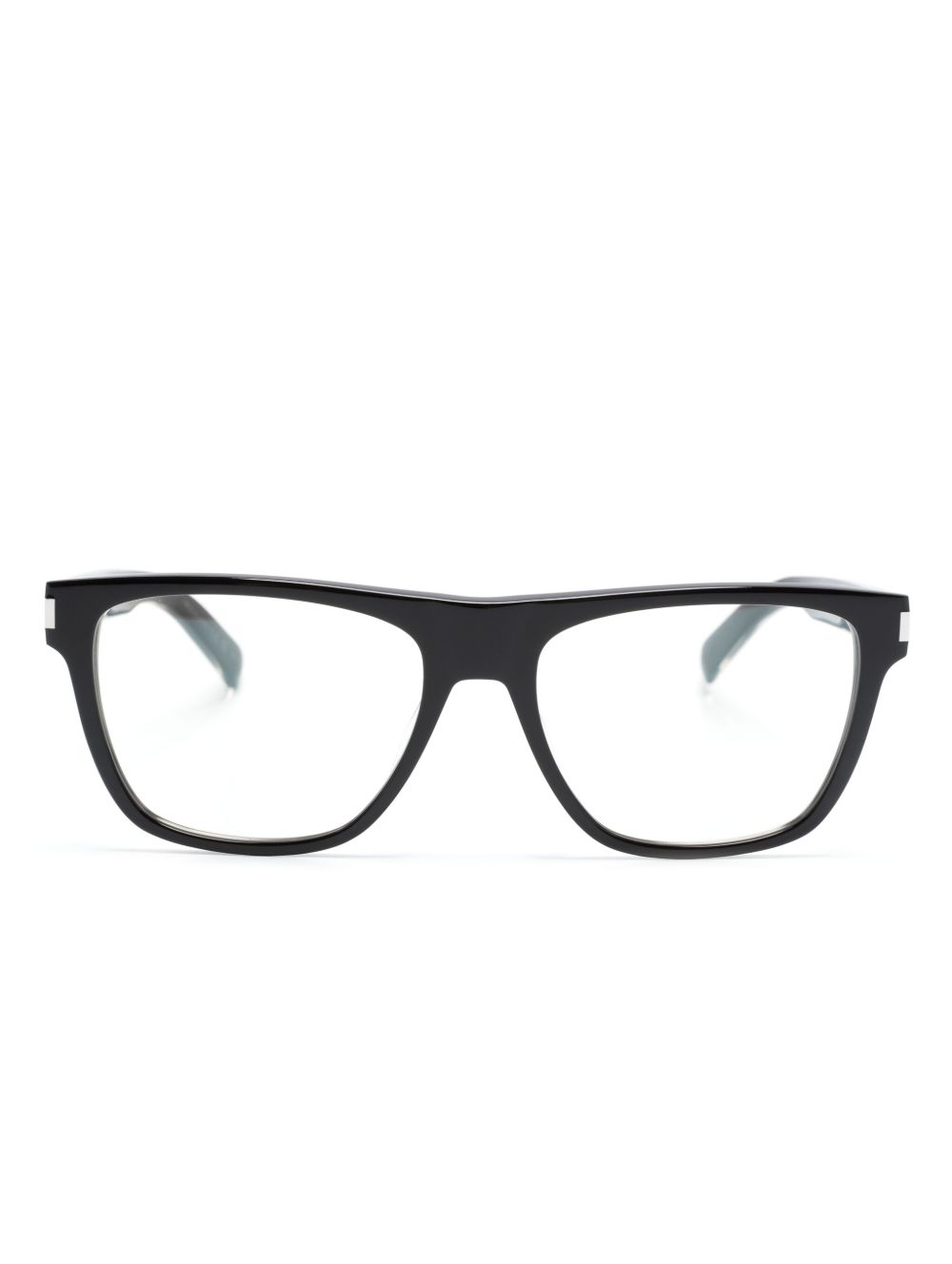 Saint Laurent Eyewear logo雕刻方框眼镜 - 黑色