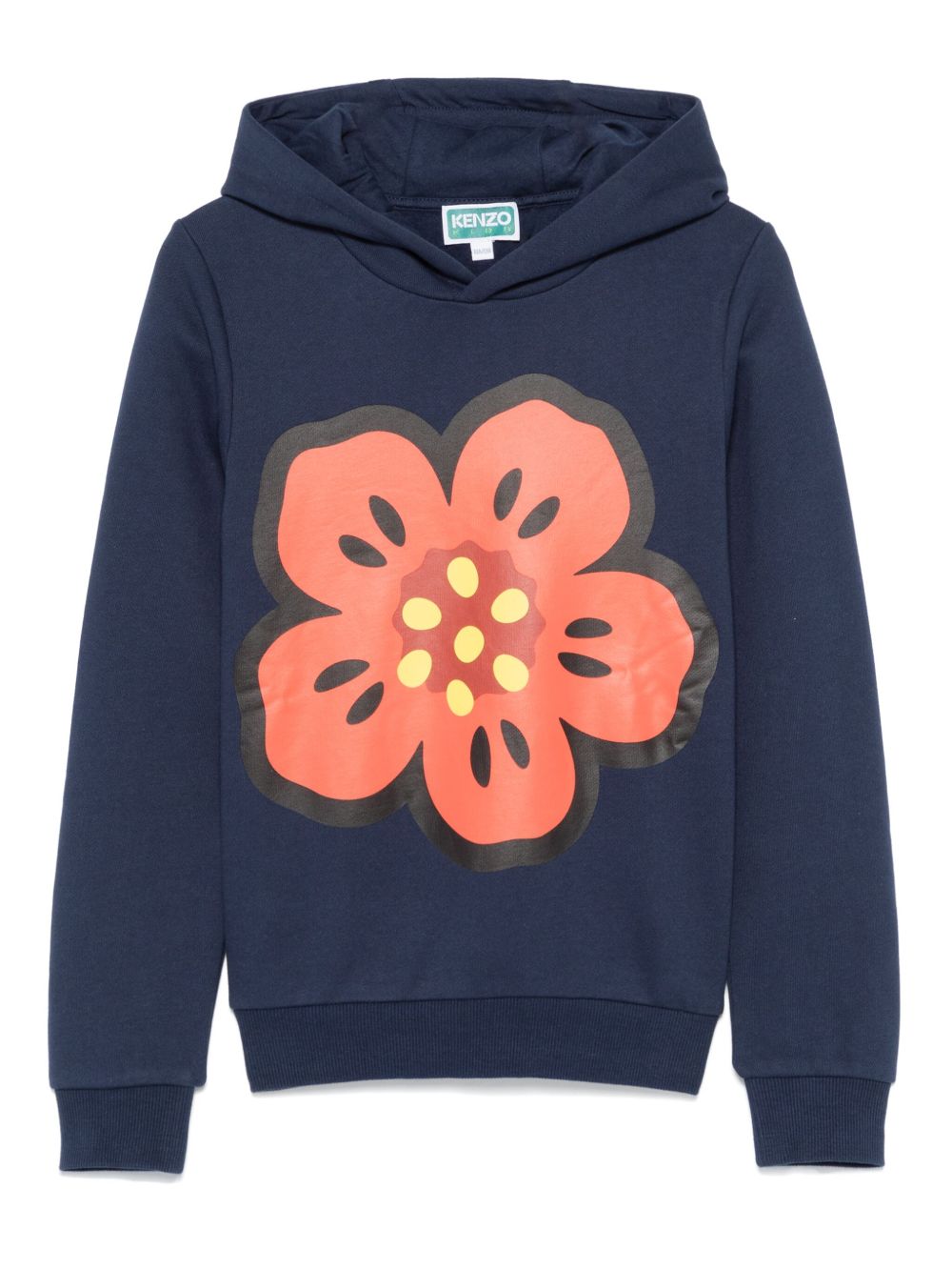 Kenzo Kids Boke Flower 印花连帽衫 - 蓝色