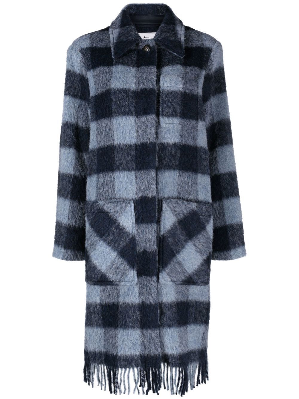 Woolrich 格纹外套 - 蓝色