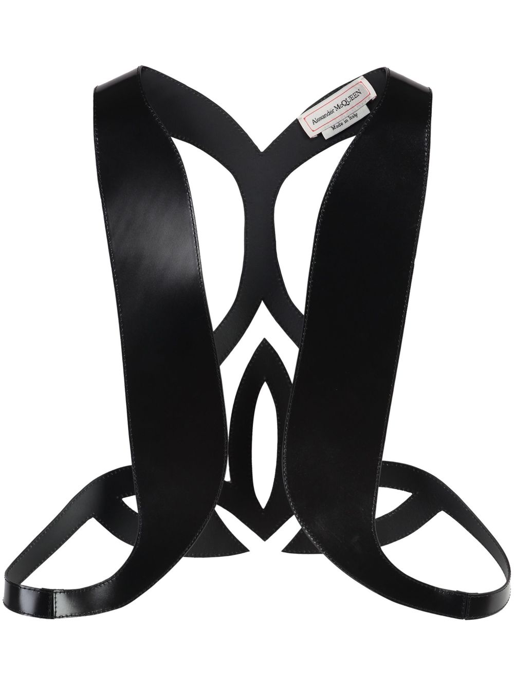 Alexander McQueen 皮质马甲 - 黑色