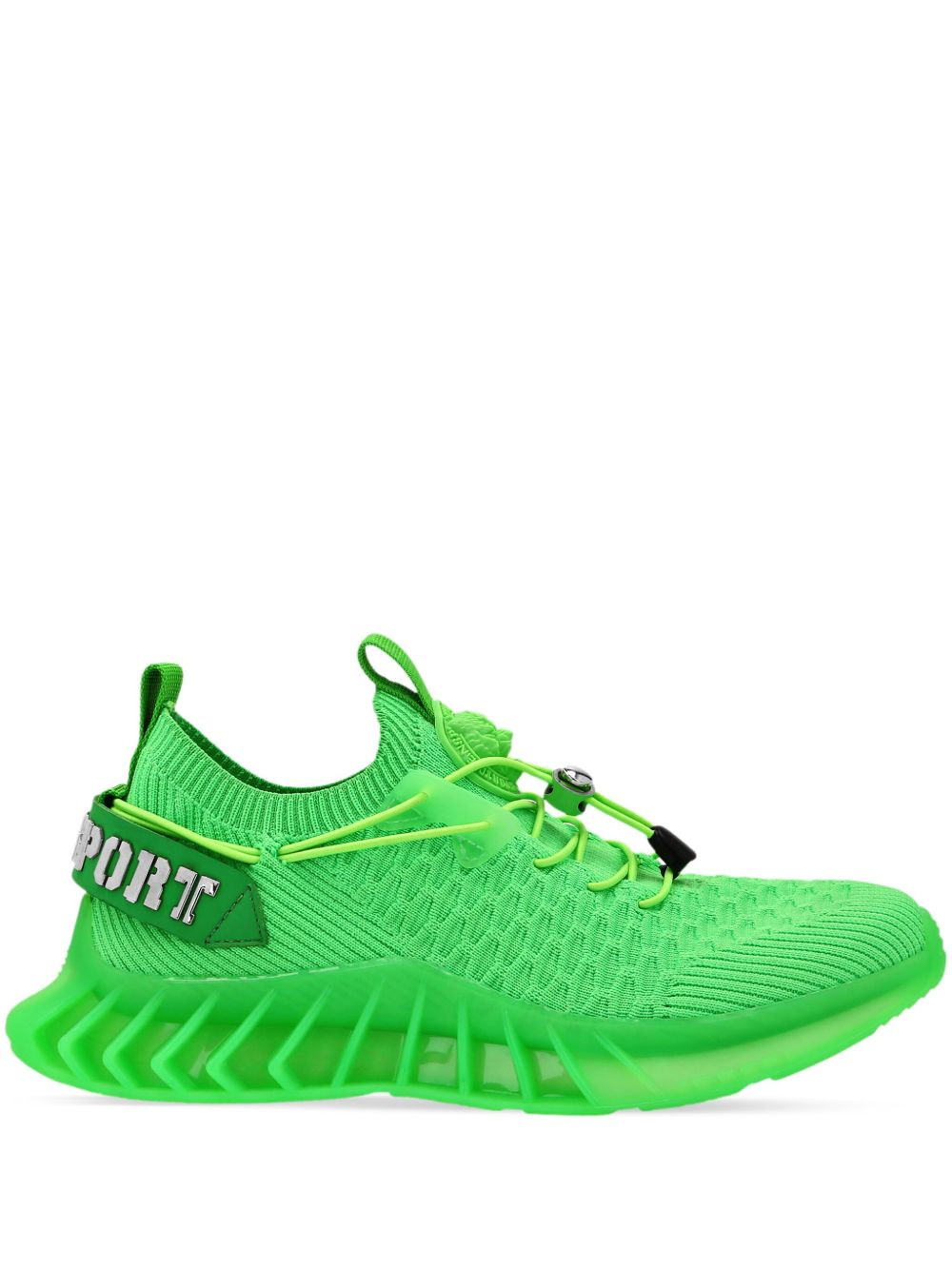 Plein Sport Runner 针织运动鞋 - 绿色