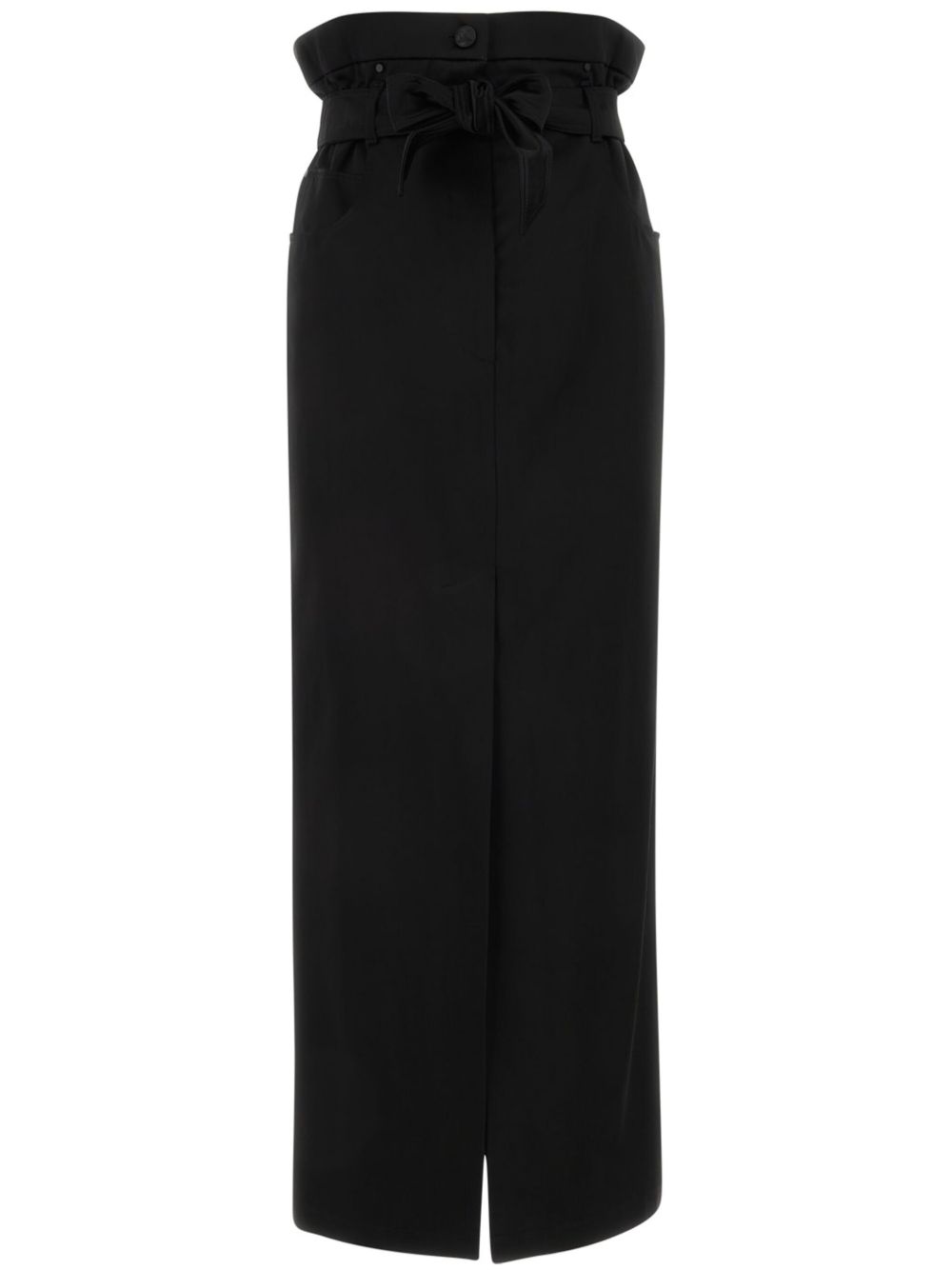 Max Mara 纽扣细节束腰半身裙 - 黑色