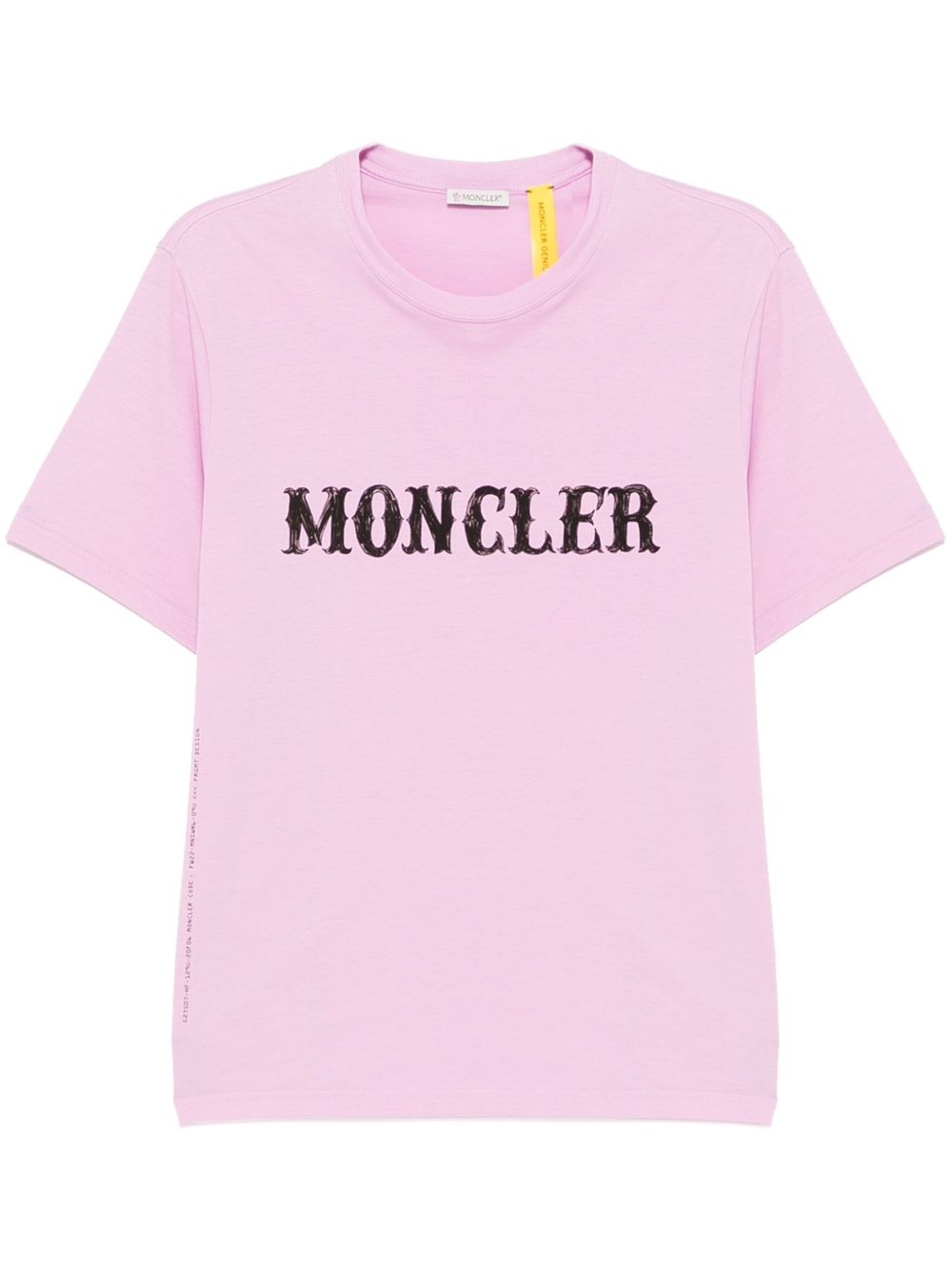 Moncler logo印花T恤 - 紫色