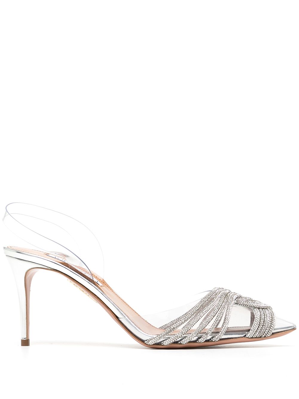 Aquazzura Gatsby Sling 中跟鞋 - 银色