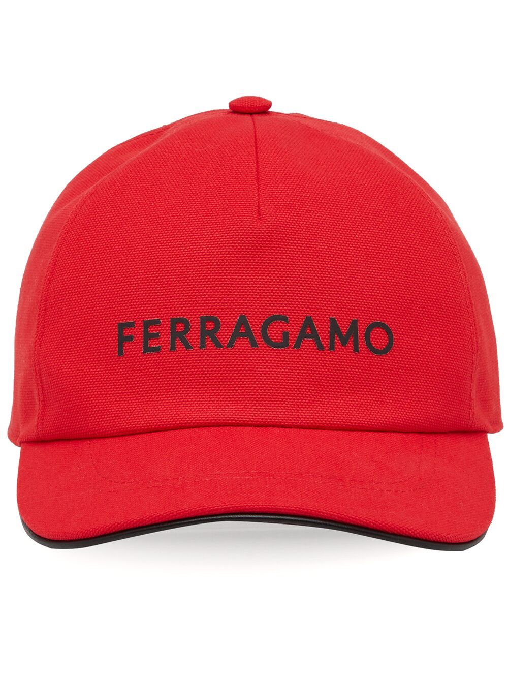Ferragamo logo印花棒球帽 - 红色