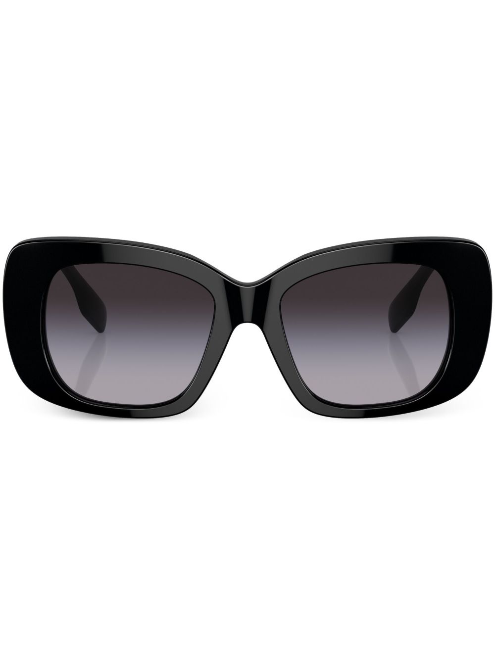 Burberry Eyewear logo印花方框太阳眼镜 - 黑色