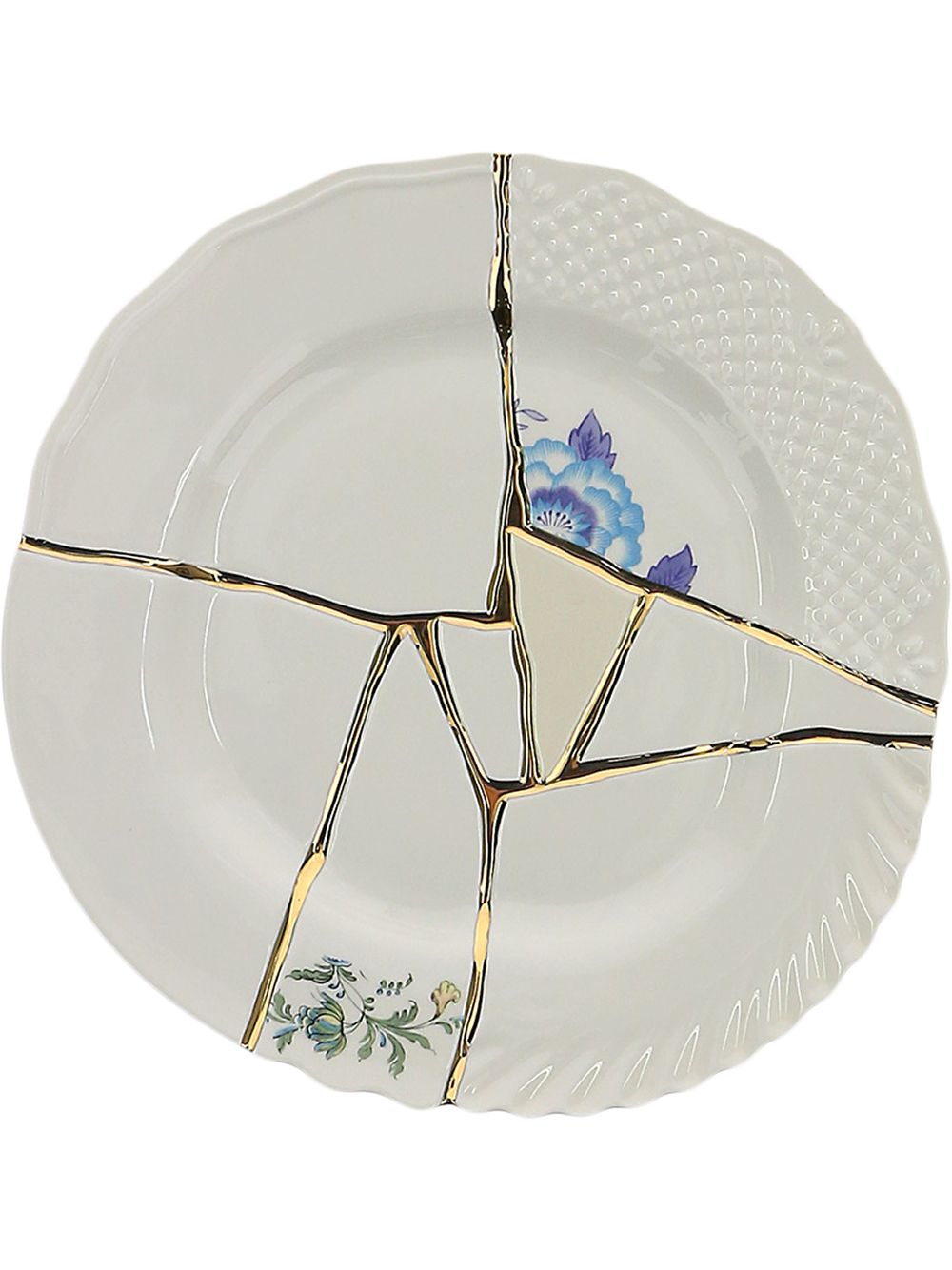 Seletti 裂痕效果餐盘 - 白色