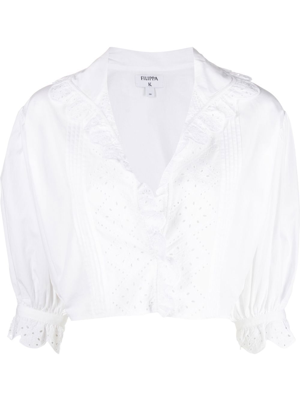 Filippa K 短款刺绣罩衫 - 白色