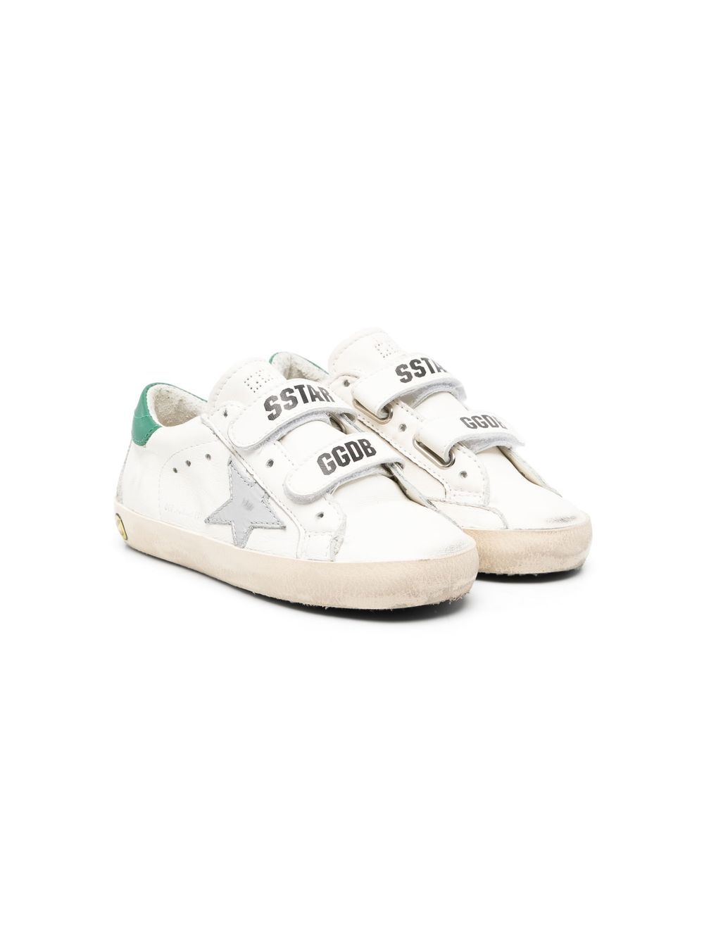Golden Goose Kids Old School 魔术贴运动鞋 - 白色