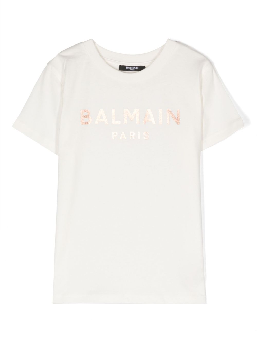 Balmain Kids logo印花棉T恤 - 白色