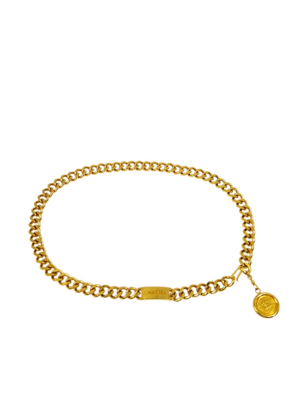 CHANEL Pre-Owned Medallion 搭链腰带（1990-2000年代典藏款） - 金色