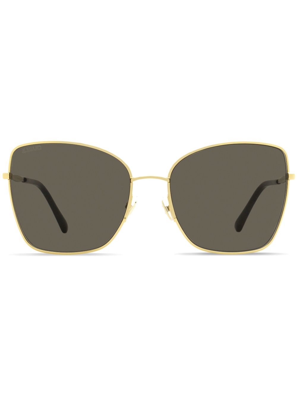 Jimmy Choo Eyewear Alexis Butterfly 超大框太阳眼镜 - 褐色