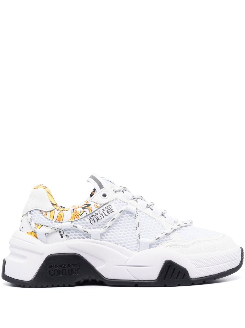 Versace Jeans Couture 网面拼接低帮运动鞋 - 白色