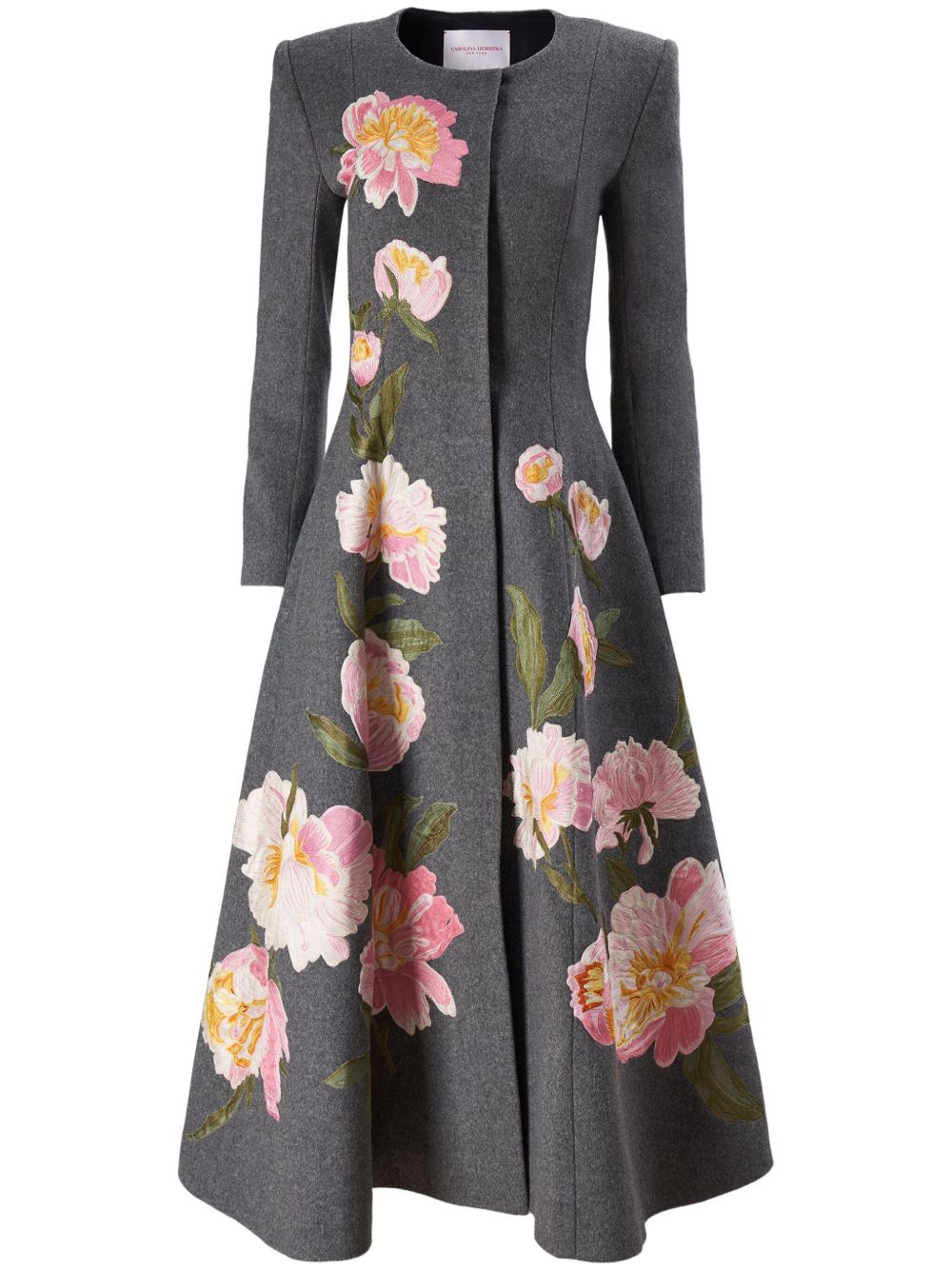 Carolina Herrera 花卉刺绣外套 - 灰色