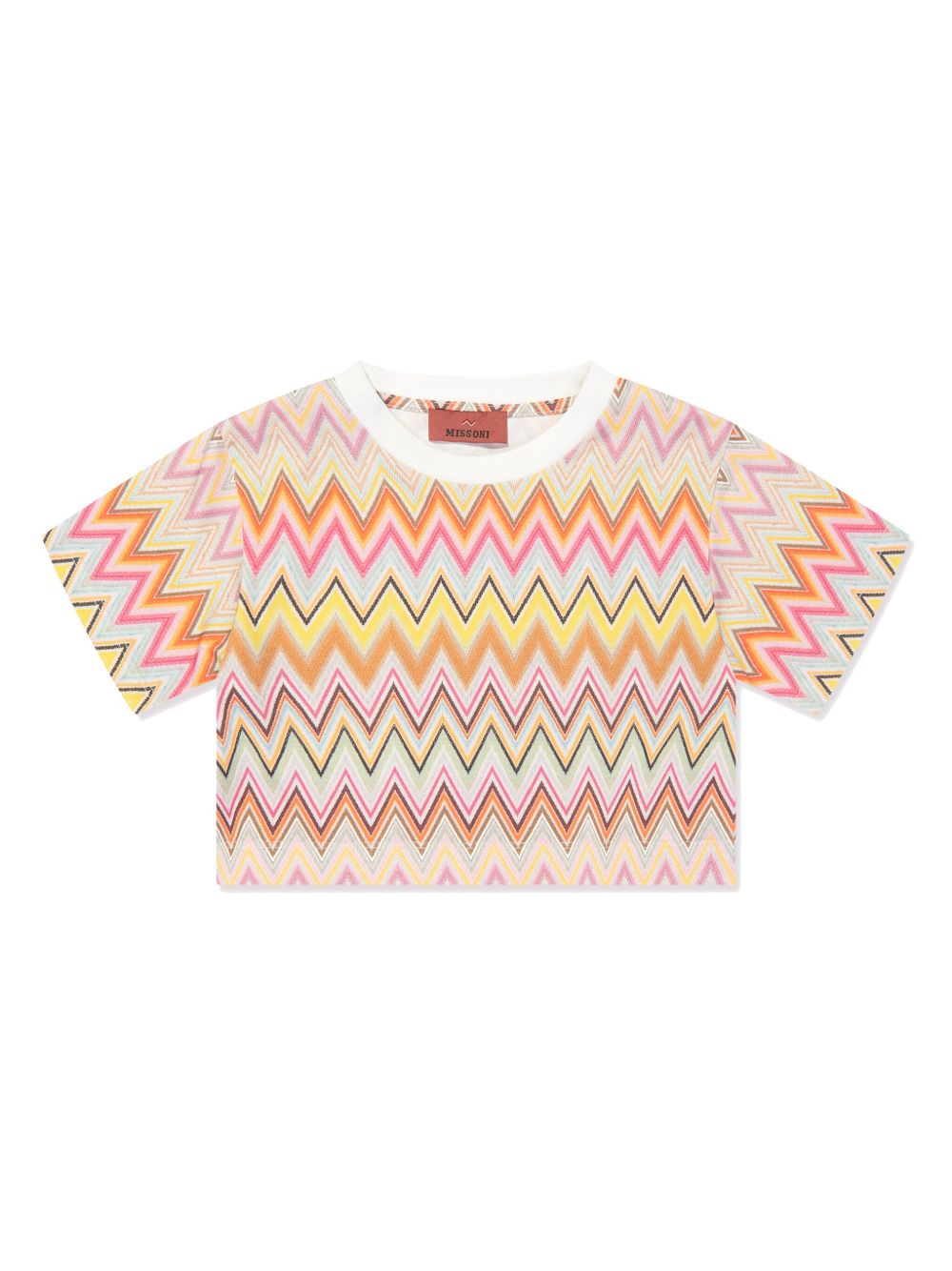 Missoni Kids Z字形图案T恤 - 粉色