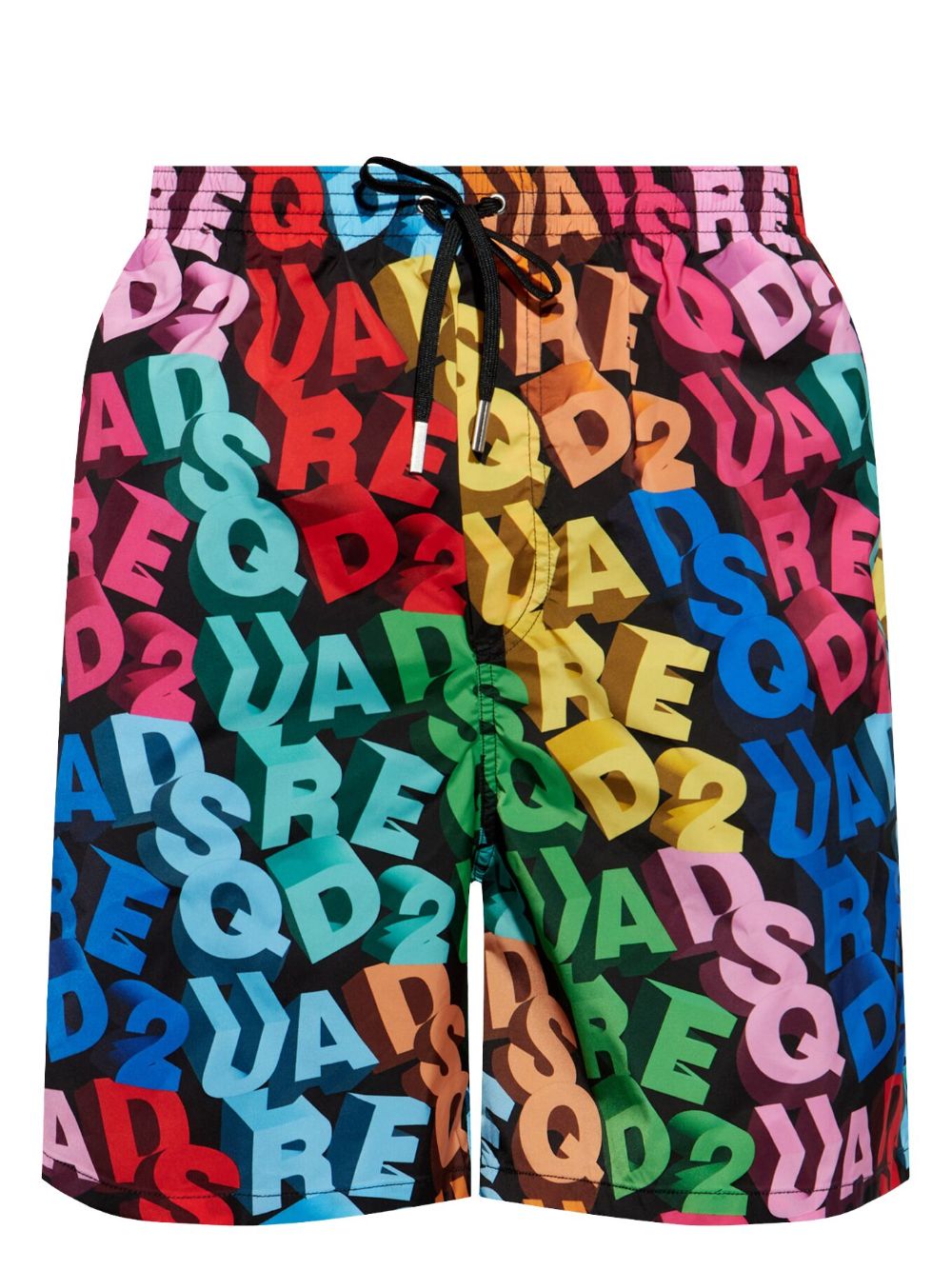 DSQUARED2 logo印花泳裤 - 蓝色