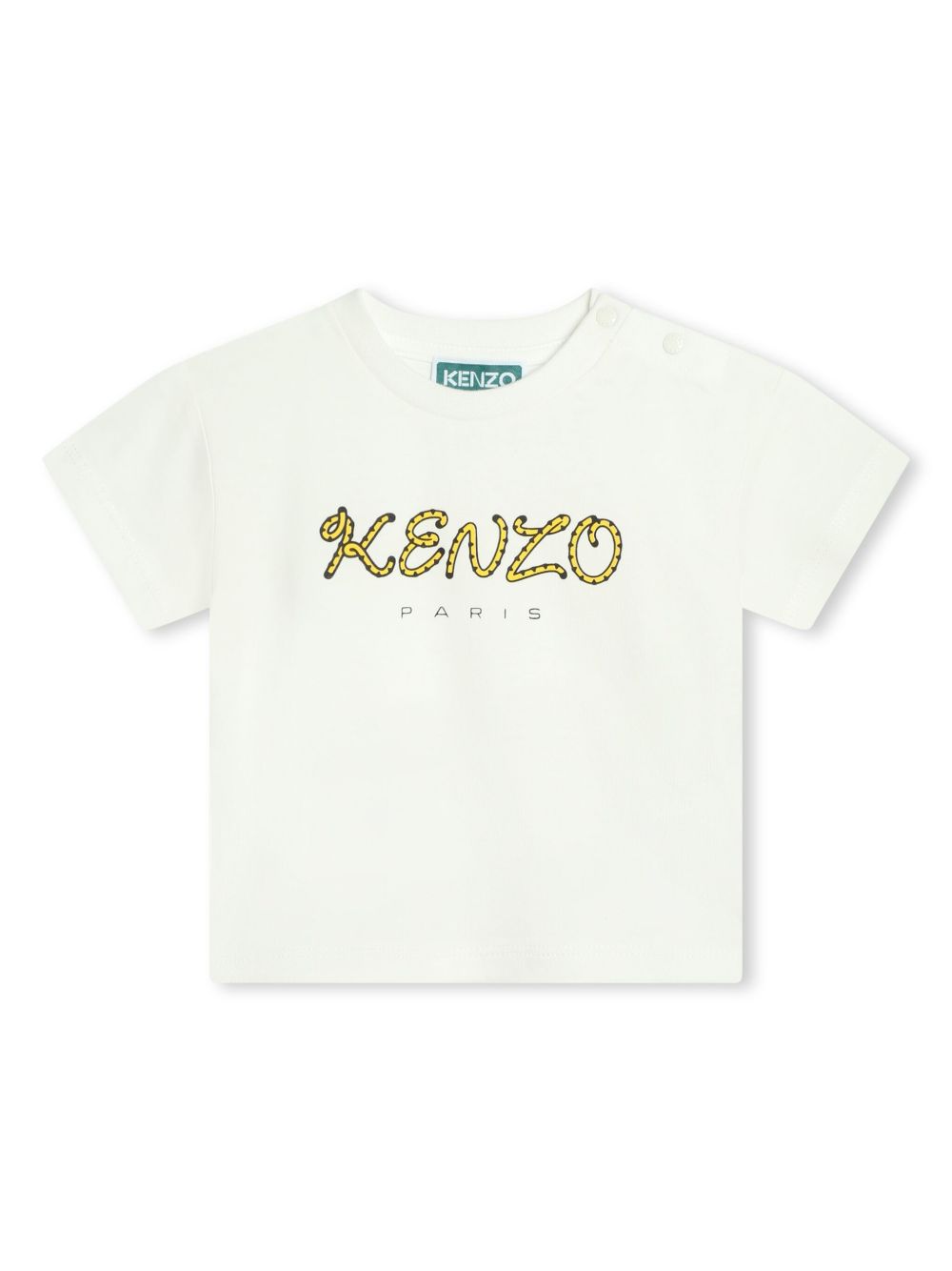 Kenzo Kids logo印花棉T恤 - 中性色