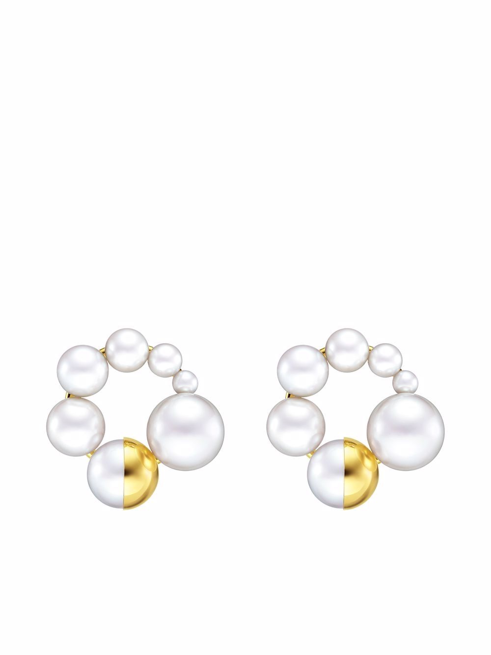 TASAKI 18K黄金 M/G TASAKI Shell 淡水珍珠耳环 - 金色