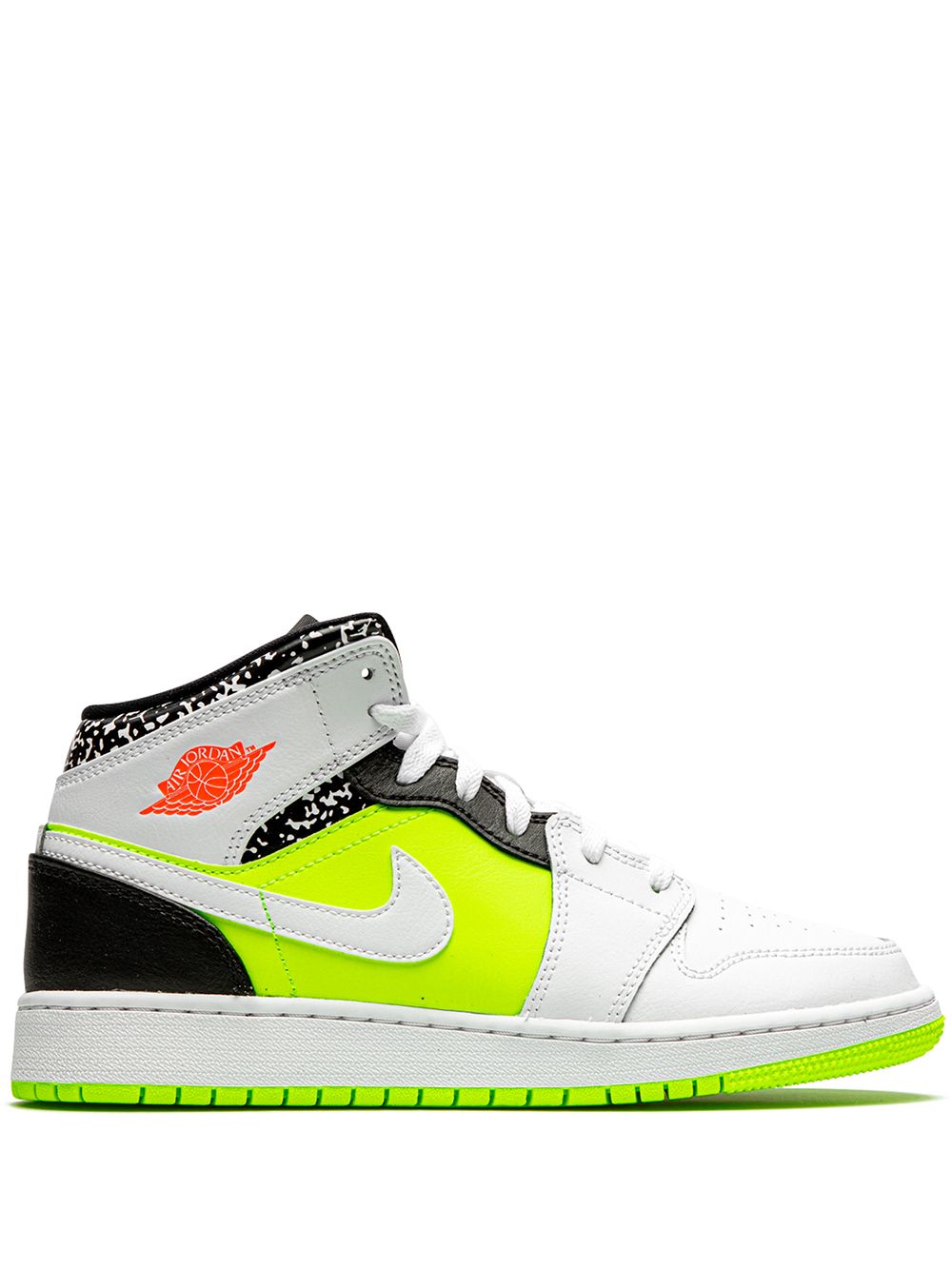 Jordan Kids "Air Jordan 1 Mid ""Notebook"" 板鞋" - 白色
